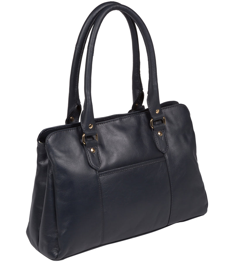 'Poppy' Navy Leather Handbag