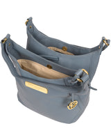'Abigail' Blue Cloud Leather Shoulder Bag