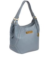 'Abigail' Blue Cloud Leather Shoulder Bag