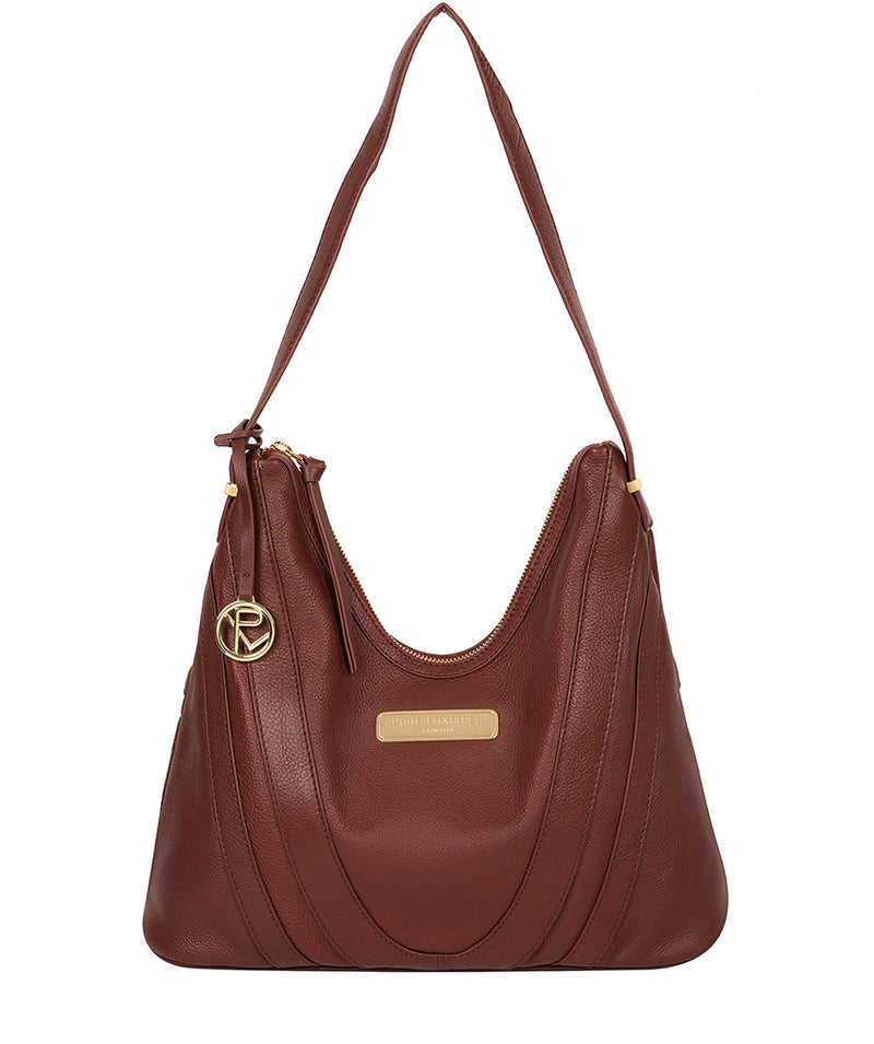 'Felicity' Chestnut Leather Shoulder Bag