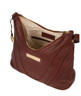 'Felicity' Chestnut Leather Shoulder Bag