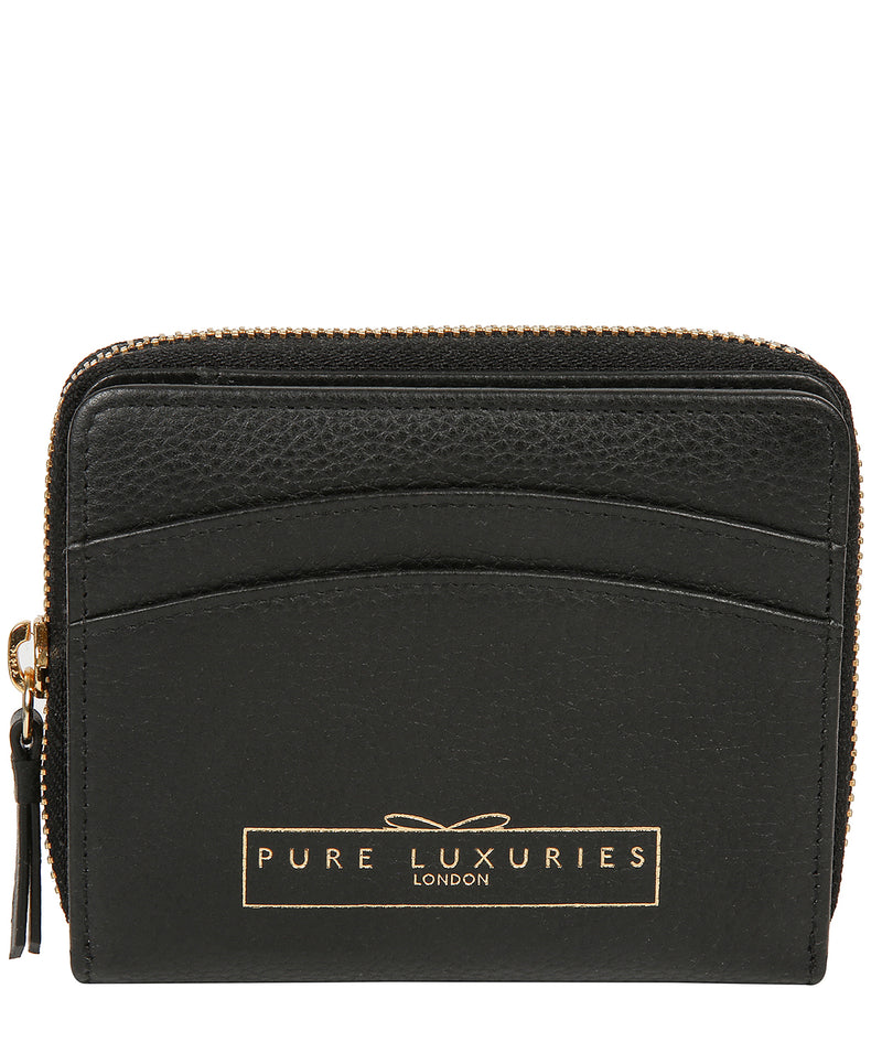 'Emely' Black Leather Purse