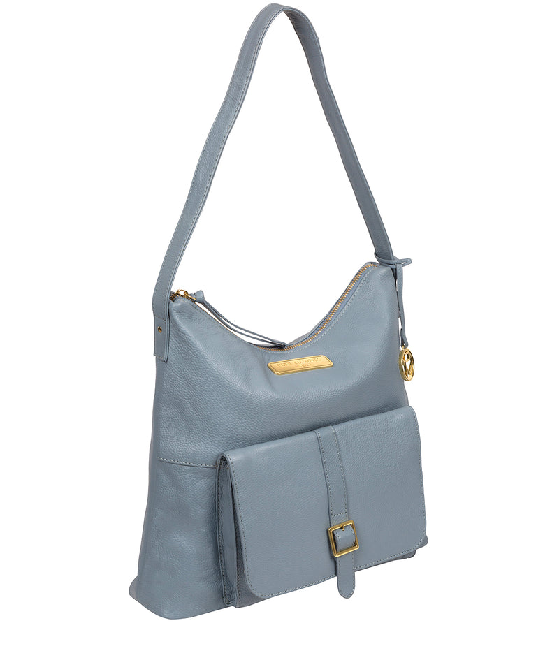 'Imogen' Blue Cloud Leather Shoulder Bag