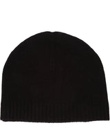 'Bowness' Black Cashmere & Merino Wool Beanie Hat