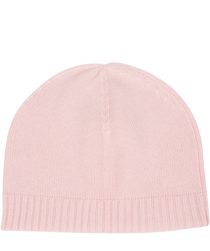 'Bowness' Blush Pink Cashmere & Merino Wool Beanie Hat