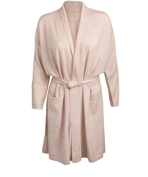 'Alston' Oatmeal Medium Merino Wool and Cashmere Dressing Gown