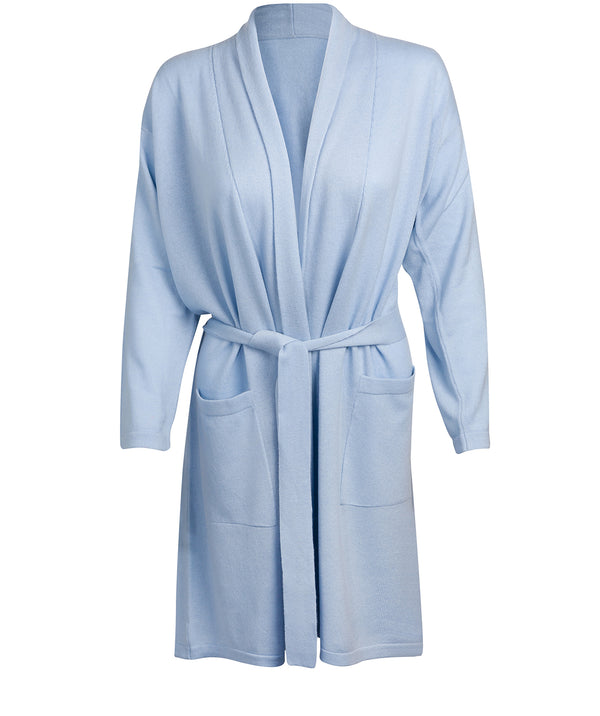 'Alston' Powder Blue Medium Merino Wool and Cashmere Dressing Gown