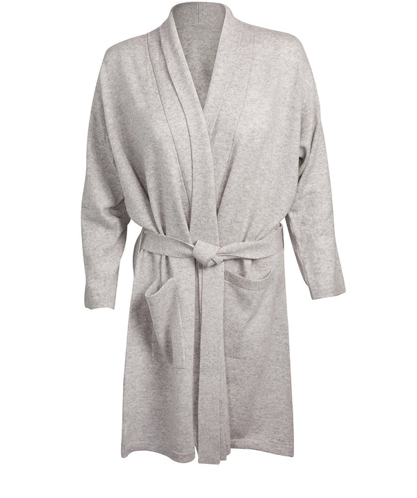 'Hallbeck' Foggy Small Merino Wool and Cashmere Dressing Gown
