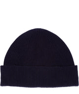 'Grizedale' Dark Navy Cashmere & Merino Wool Beanie Hat
