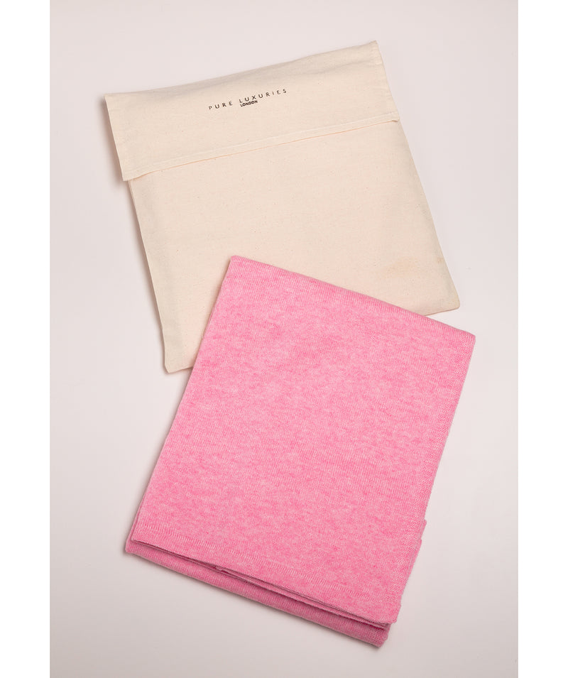 'Eskdale' Carnation Pink Cashmere & Merino Wool Poncho