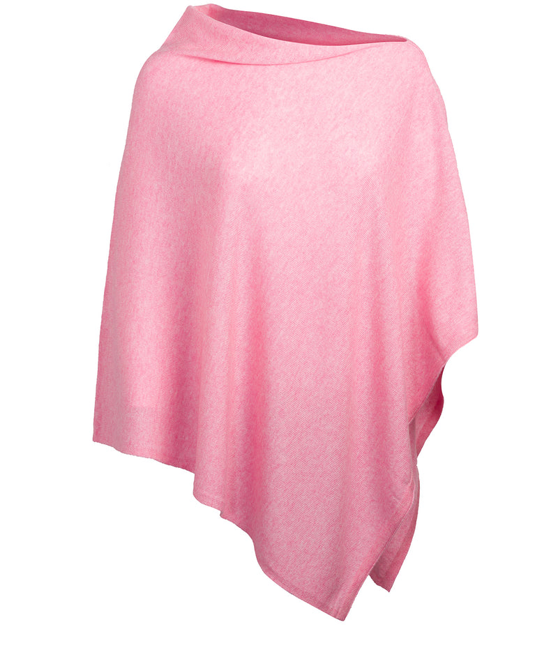 'Eskdale' Carnation Pink Cashmere & Merino Wool Poncho