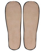 'Millom' Black Cashmere & Merino Wool Medium Ballet Slippers