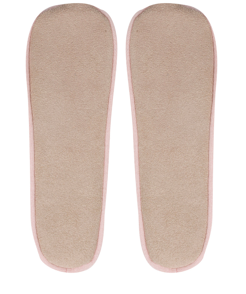 'Millom' Blush Pink Cashmere & Merino Wool Medium Ballet Slippers