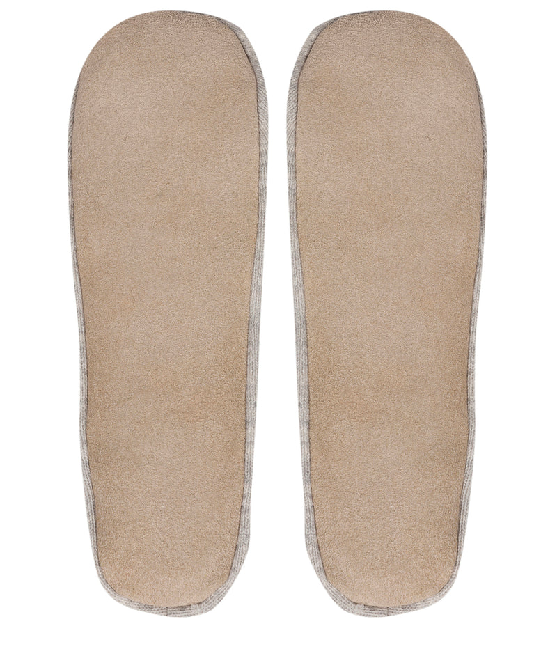 'Millom' Foggy Cashmere & Merino Wool Medium Ballet Slippers