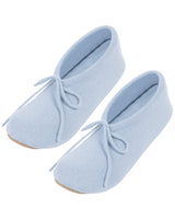 'Millom' Powder Blue Cashmere & Merino Wool Medium Ballet Slippers