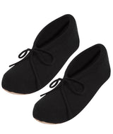 'Appleby' Black Cashmere & Merino Wool Small Ballet Slippers