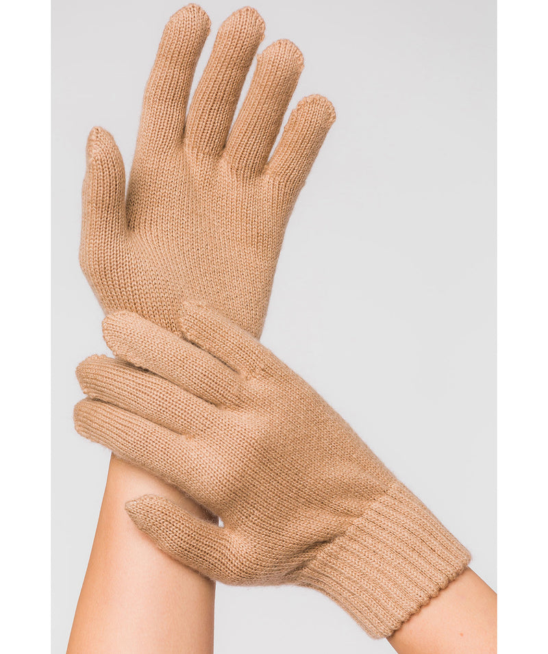 'Windermere' Caramel Cashmere & Merino Wool Gloves