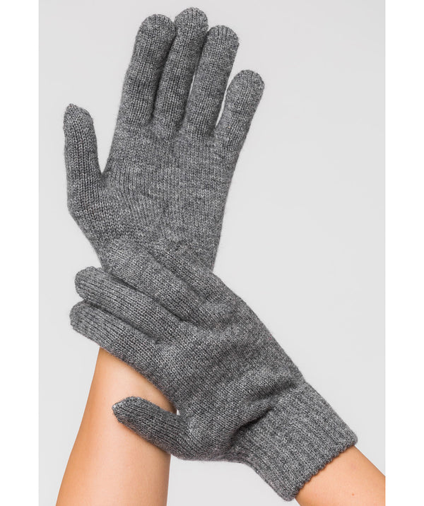 'Windermere' Grey Cashmere & Merino Wool Gloves