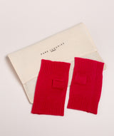 'Grange' Chilli Red Cashmere & Merino Wool Wrist Warmers