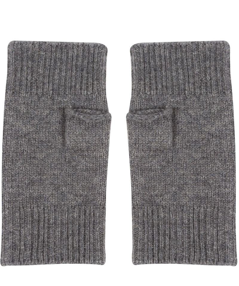 'Grange' Grey Cashmere & Merino Wool Wrist Warmers