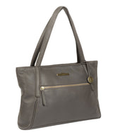 'Carly' Grey Leather Tote Bag