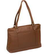 'Thea' Dark Tan Leather Shoulder Bag image 3