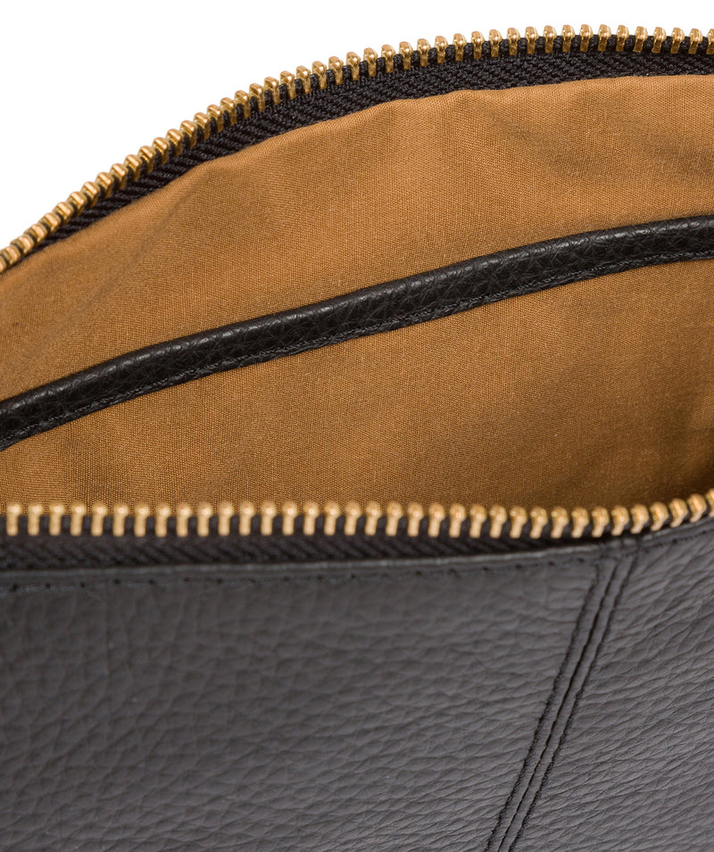 'Ashley' Black Leather Clutch Bag image 5