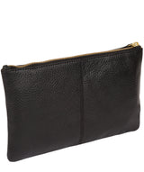 'Ashley' Black Leather Clutch Bag image 7