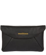 'Katrina' Black Leather Clutch Bag image 1