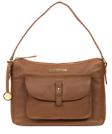 'Betsy' Dark Tan Leather Shoulder Bag image 1