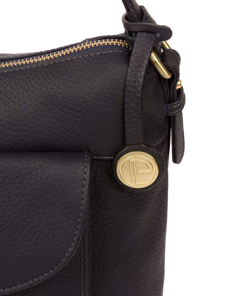 'Betsy' Navy Leather Shoulder Bag image 6