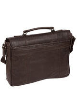 'Idris' Cocoa Leather Briefcase image 3