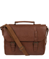'Idris' Hazelnut Leather Briefcase image 1