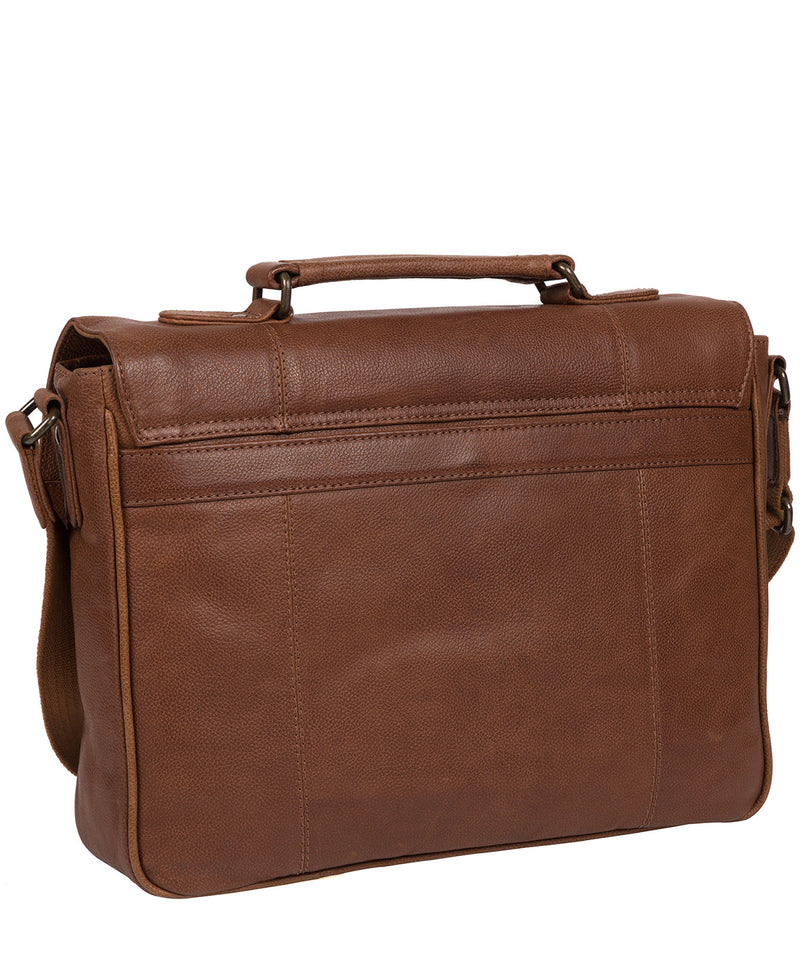 'Idris' Hazelnut Leather Briefcase image 3
