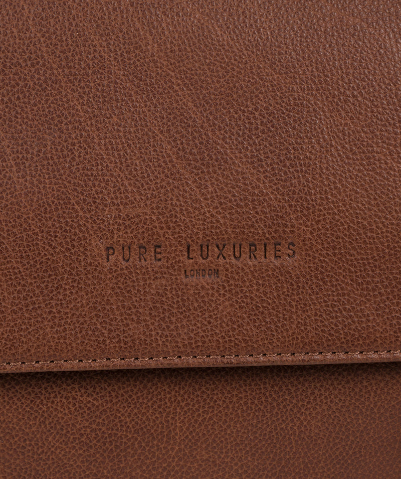 'Idris' Hazelnut Leather Briefcase image 5