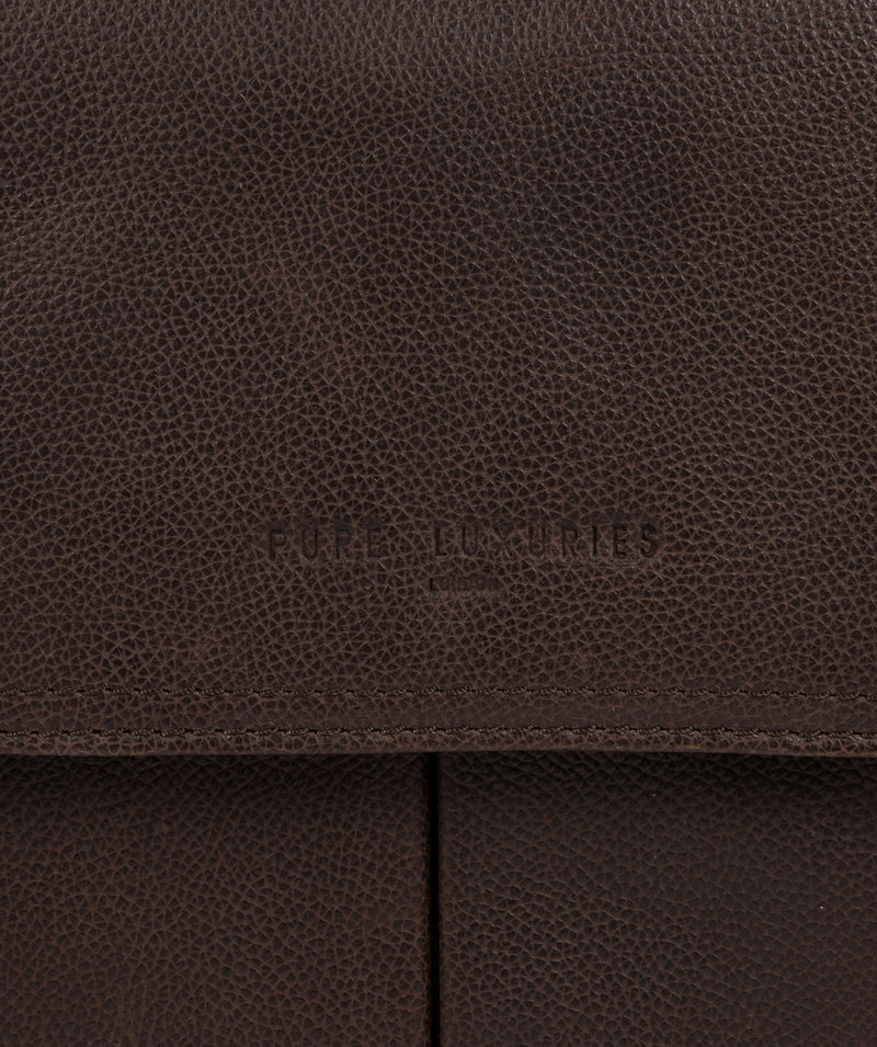 'Logan' Cocoa Leather Work Bag image 5