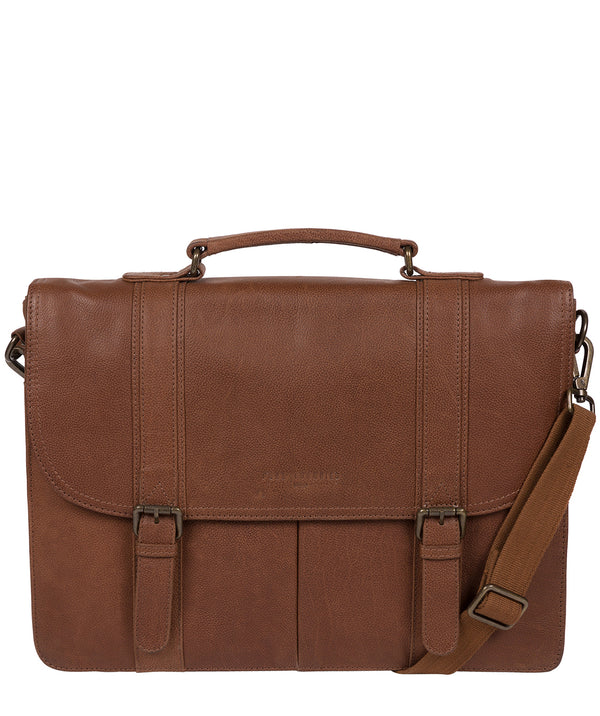 'Logan' Hazelnut Leather Work Bag image 1