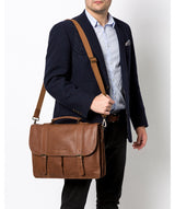 'Logan' Hazelnut Leather Work Bag image 2