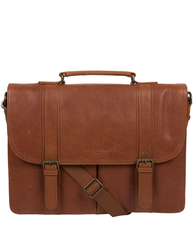 'Logan' Tan Leather Work Bag image 1