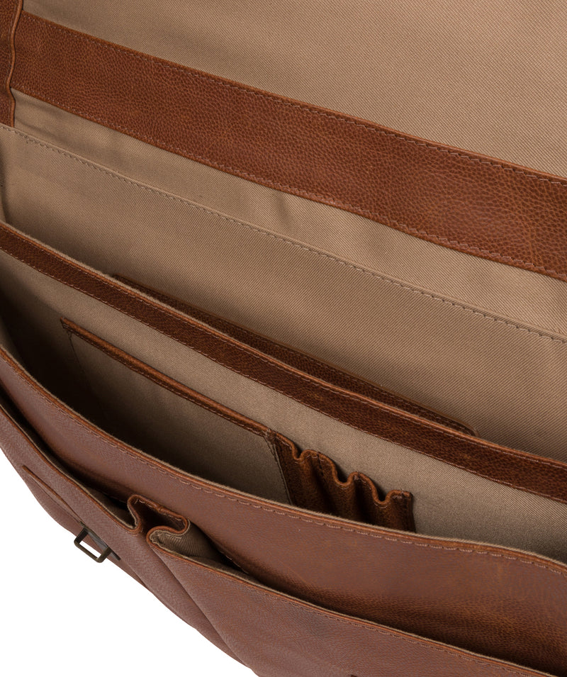 'Logan' Tan Leather Work Bag image 4
