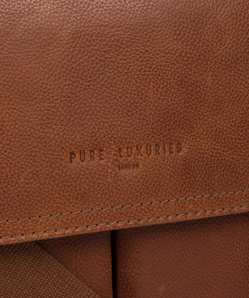 'Logan' Tan Leather Work Bag image 6