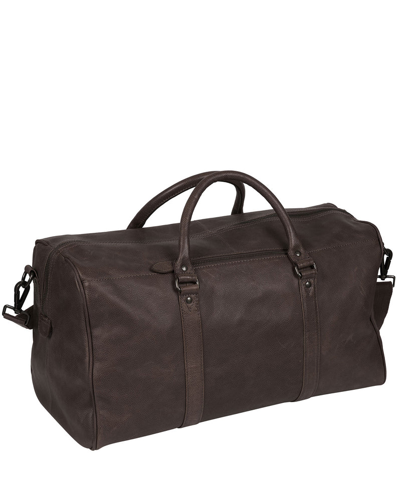 'Blanc' Cocoa Leather Holdall image 3