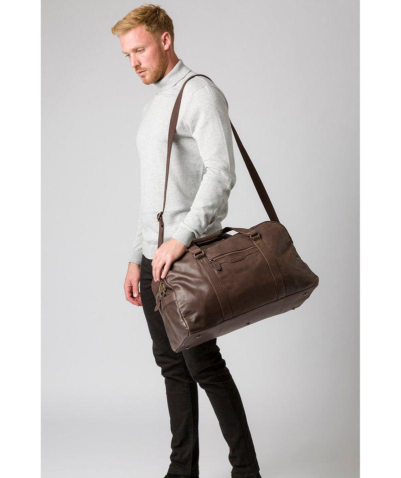 'Snowdon' Cocoa Leather Holdall image 2