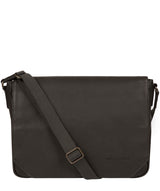 'Eiger' Ash Black Leather Messenger Bag image 1