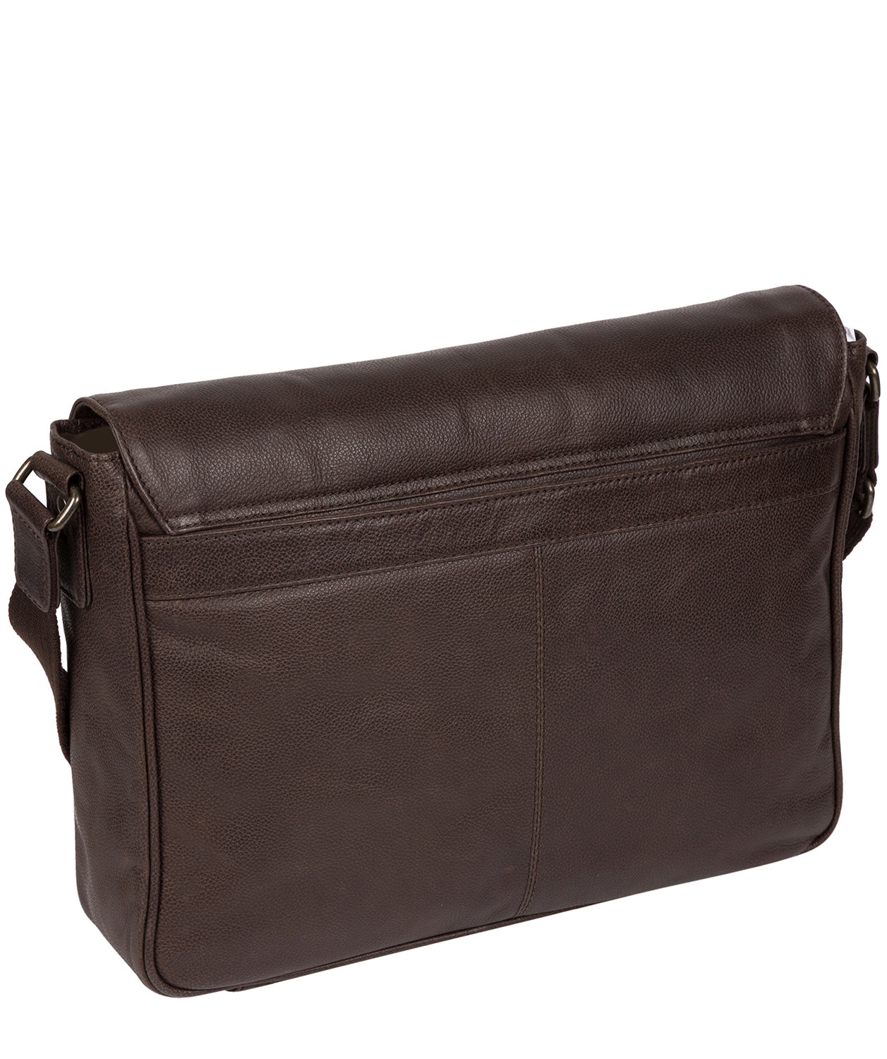 Brown Leather Messenger Bag 'Eiger' by Pure Luxuries