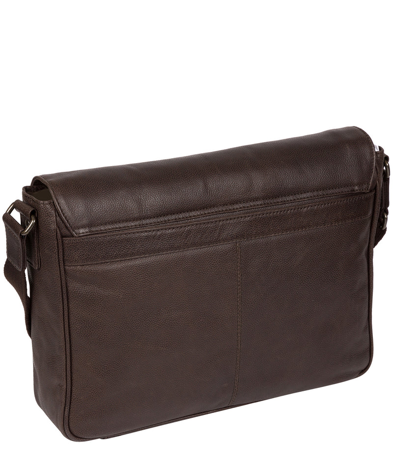 'Eiger' Cocoa Leather Messenger Bag image 3