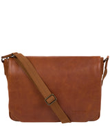 'Eiger' Tan Leather Messenger Bag