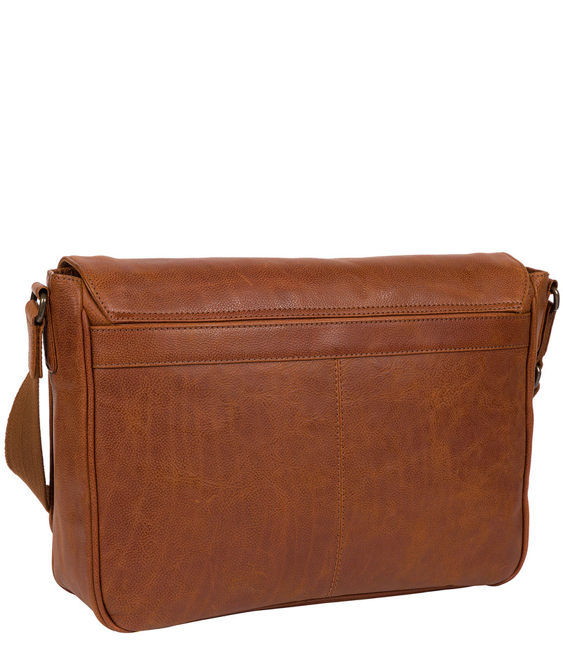 'Eiger' Tan Leather Messenger Bag