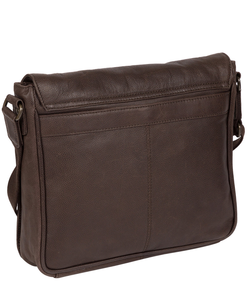 'Peak' Cocoa Leather Messenger Bag image 3