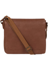 'Peak' Hazelnut Leather Messenger Bag image 1